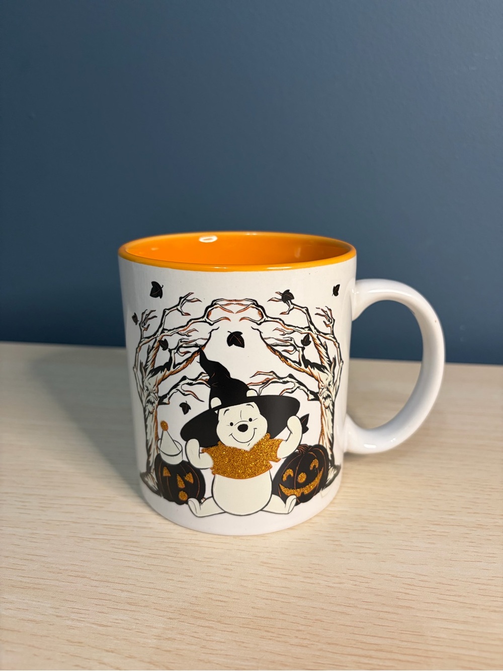 Disney Winnie the Pooh Halloween Mug with Orange Interior